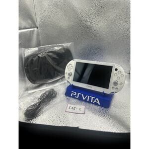 white/light blue ps vita 2000 w/accessories